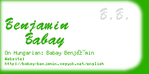 benjamin babay business card